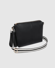 Load image into Gallery viewer, Kasey Stripe Crossbody Bag - Black