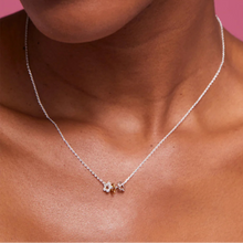 Load image into Gallery viewer, Estella Bartlett Necklace - Multi Flower Silver Plated