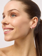 Load image into Gallery viewer, Earring - Crystal Hoop Huggies Pink