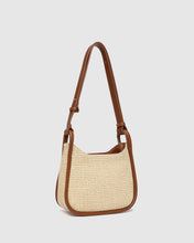 Load image into Gallery viewer, Clare Shoulder Bag - Raffia Tan