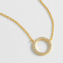 Load image into Gallery viewer, Estella Bartlett Necklace - Cubic Zirconia Circle Gold Plated