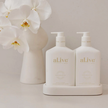 Load image into Gallery viewer, al.ive Body : Wash & Lotion Duo + Tray - Mango & Lychee