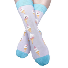 Load image into Gallery viewer, SALE : Socks - Smiley Ice Cream 36-40 (Was $17)