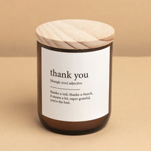 Load image into Gallery viewer, Dictionary Meaning Candle - Thank You