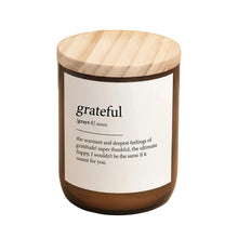 Load image into Gallery viewer, Dictionary Meaning Candle - Grateful