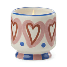 Load image into Gallery viewer, Adopo Ceramic Candle - Hearts : Rosewood + Vanilla