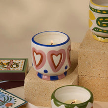 Load image into Gallery viewer, Adopo Ceramic Candle - Hearts : Rosewood + Vanilla