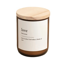Load image into Gallery viewer, Dictionary Meaning Candle - Love
