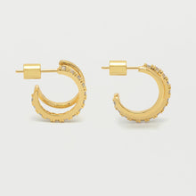 Load image into Gallery viewer, Estella Bartlett Earrings - Double Illusion Hoops Gold Plated