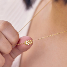 Load image into Gallery viewer, Estella Bartlett Necklace - Multi Flower Silver Plated