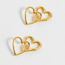 Load image into Gallery viewer, Estella Bartlett Earring - Gold Hinged Heart Hoop