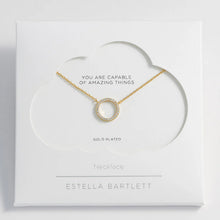 Load image into Gallery viewer, Estella Bartlett Necklace - Cubic Zirconia Circle Gold Plated