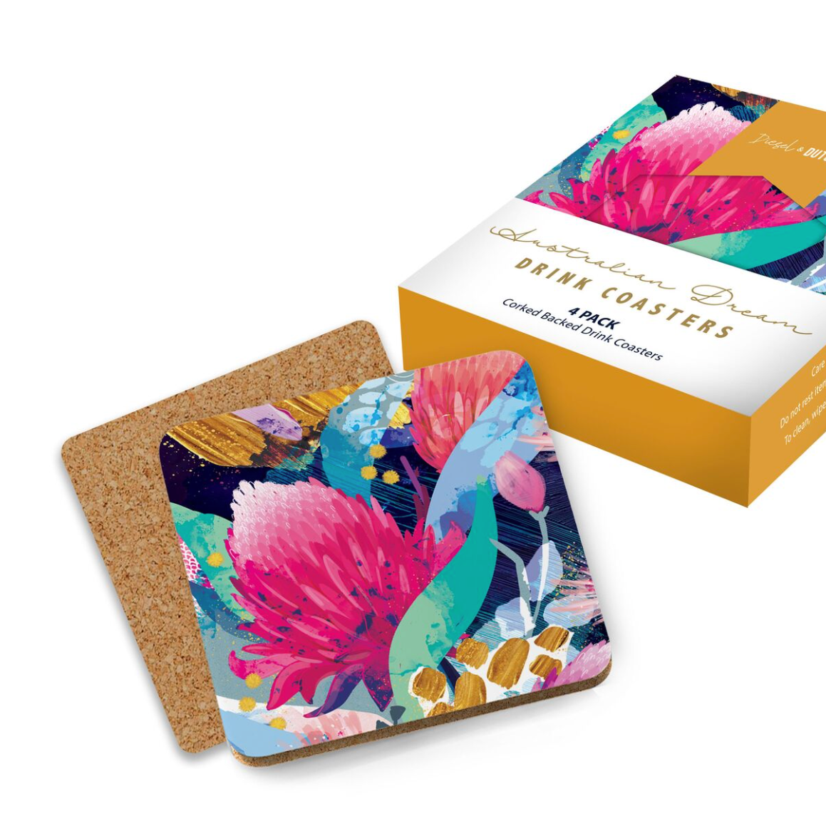 Coaster Set 4 Australian Dream Boxes and Bows