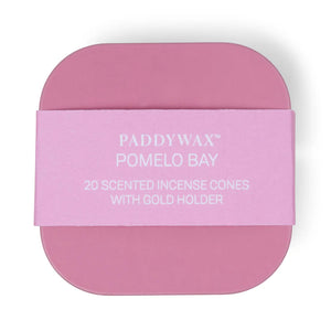 20 Incense Cones With Gold Holder - Pomelo Bay