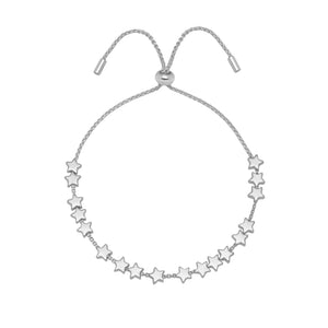 Estella Bartlett Bracelet - Stars So Bright Chain Slider - Silver Plated