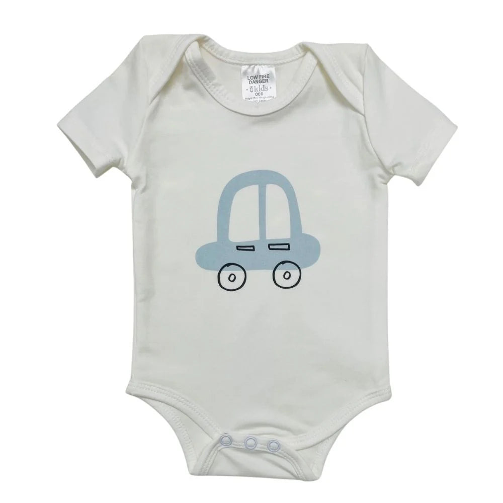 Romper Short Sleeve Size 00 - Blue Car