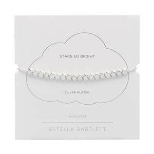 Estella Bartlett Bracelet - Stars So Bright Chain Slider - Silver Plated