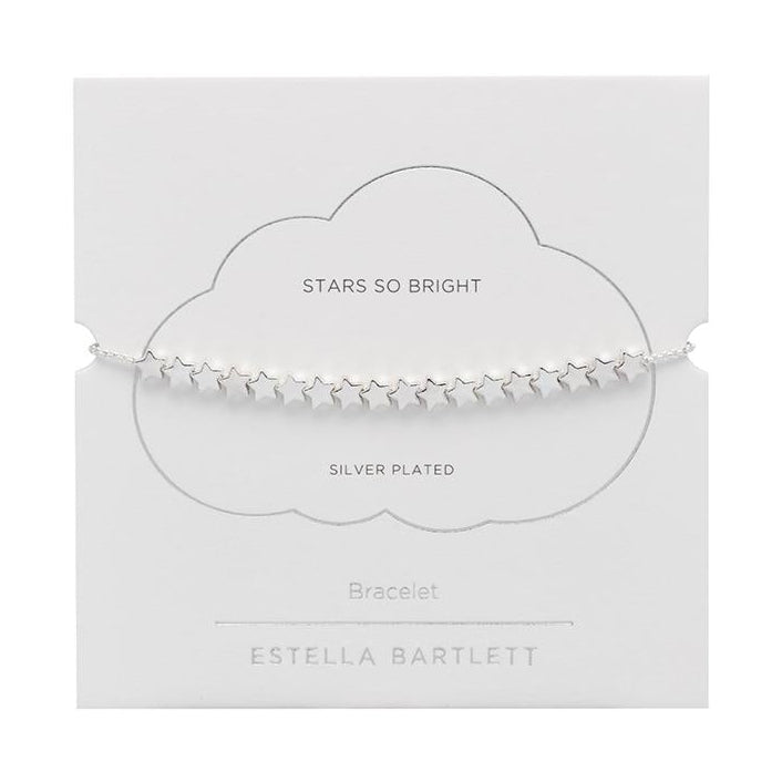 Estella Bartlett Bracelet - Stars So Bright Chain Slider - Silver Plated