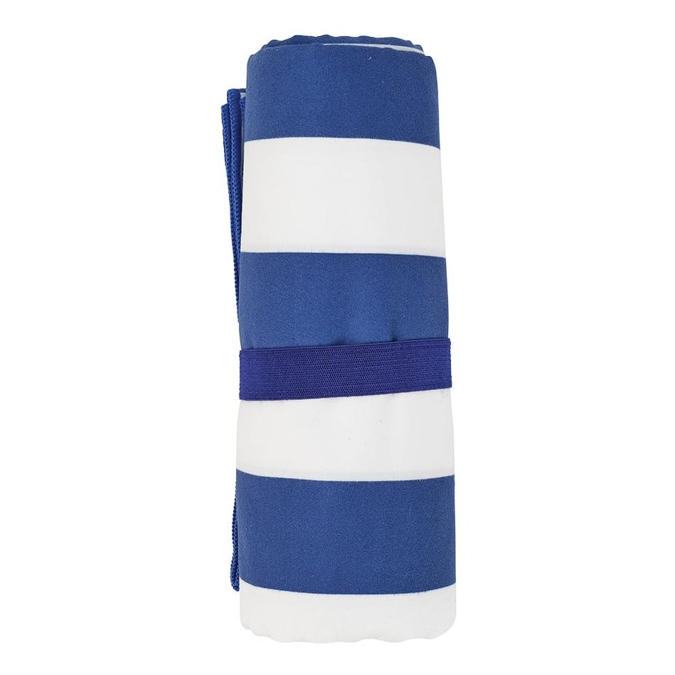 Sand Free Beach Towel - Navy Stripe