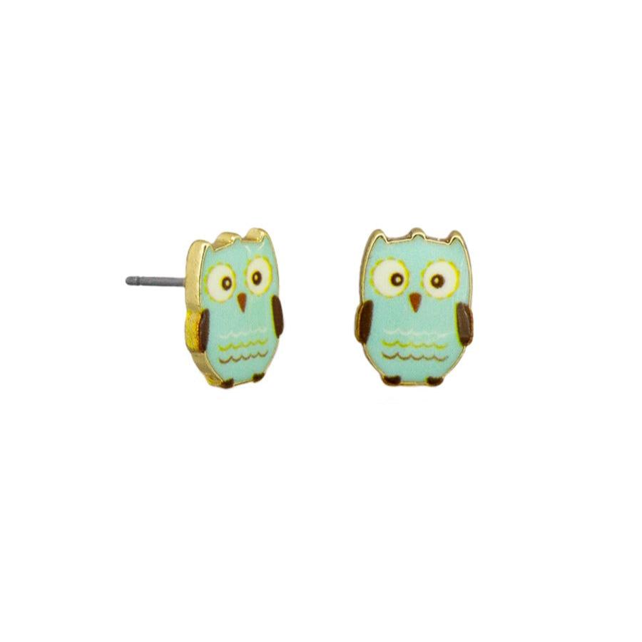Earring - Mint Owl