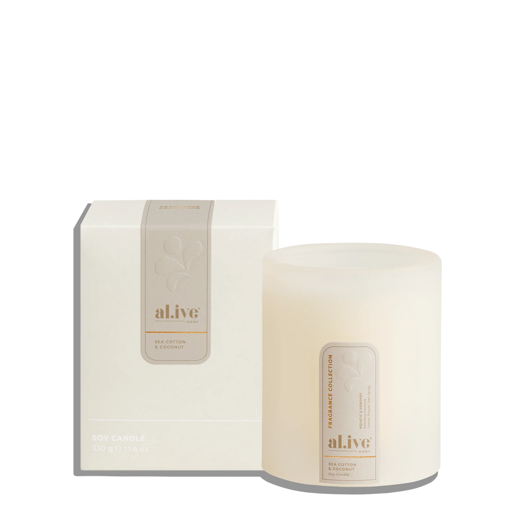 al.ive Home : Soy Candle - Sea Cotton & Coconut