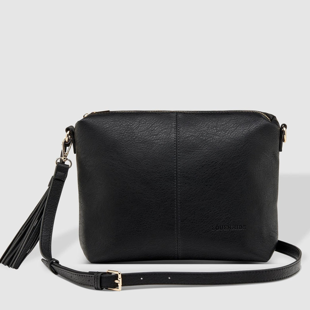 Kasey Stripe Crossbody Bag - Black