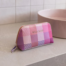 Load image into Gallery viewer, Cosmetic Bag - Pink Check
