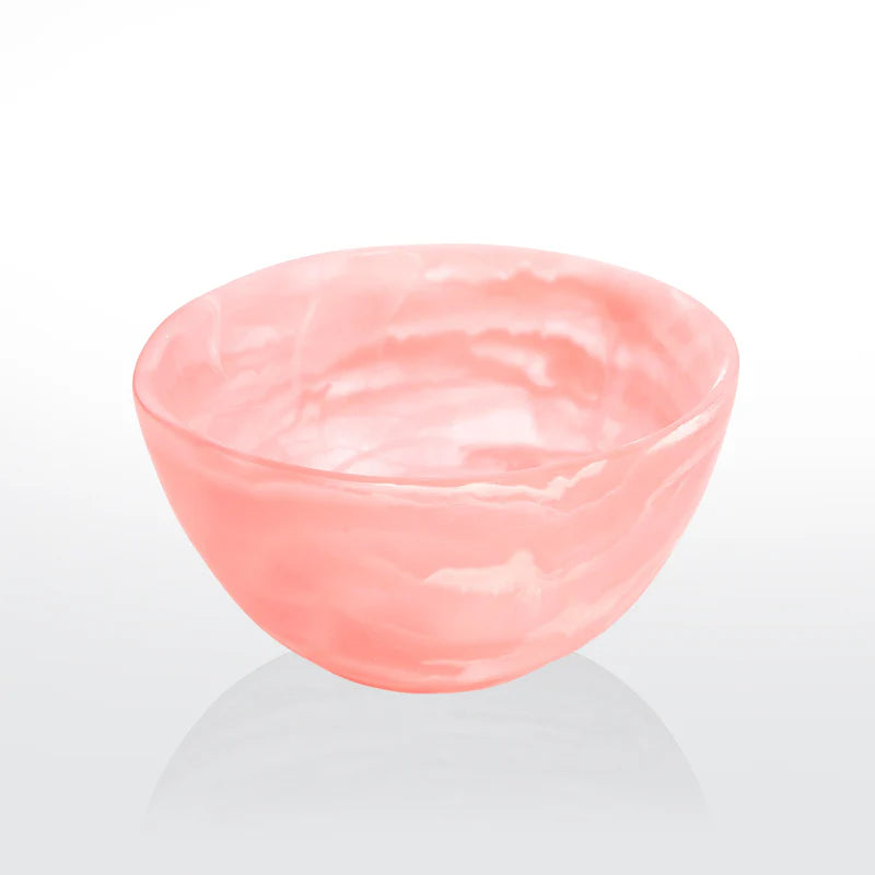 Deep Resin Bowl Medium - Pink Swirl