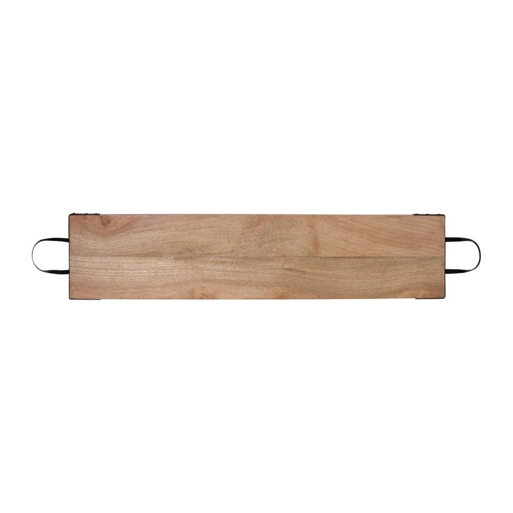 Mango Wood Long Board with Handles - Natural 110x20cm