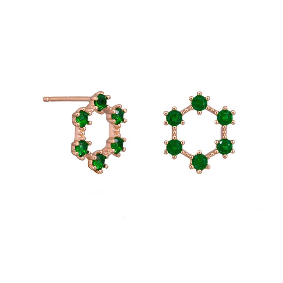 Earring - Festoon Emerald