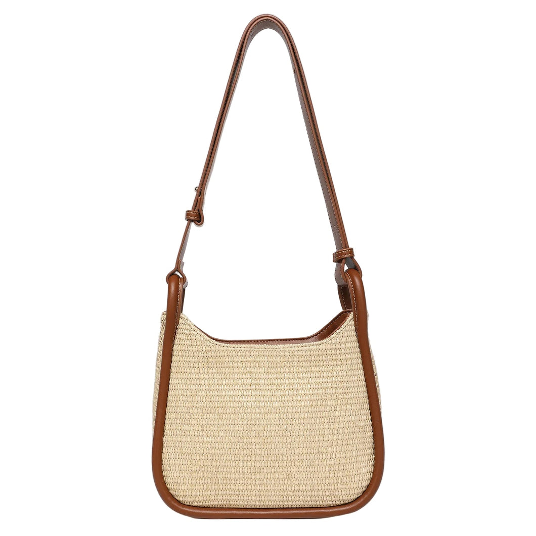Clare Shoulder Bag - Raffia Tan