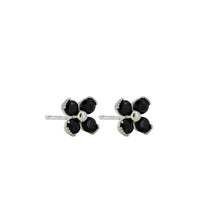 Load image into Gallery viewer, SALE : Earring - Dainty Flower Crystal Black (Was $20)
