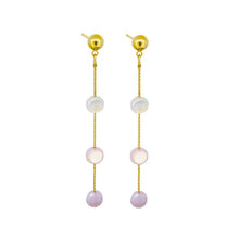 Load image into Gallery viewer, Earring - Hanging Pastel Pink Drops
