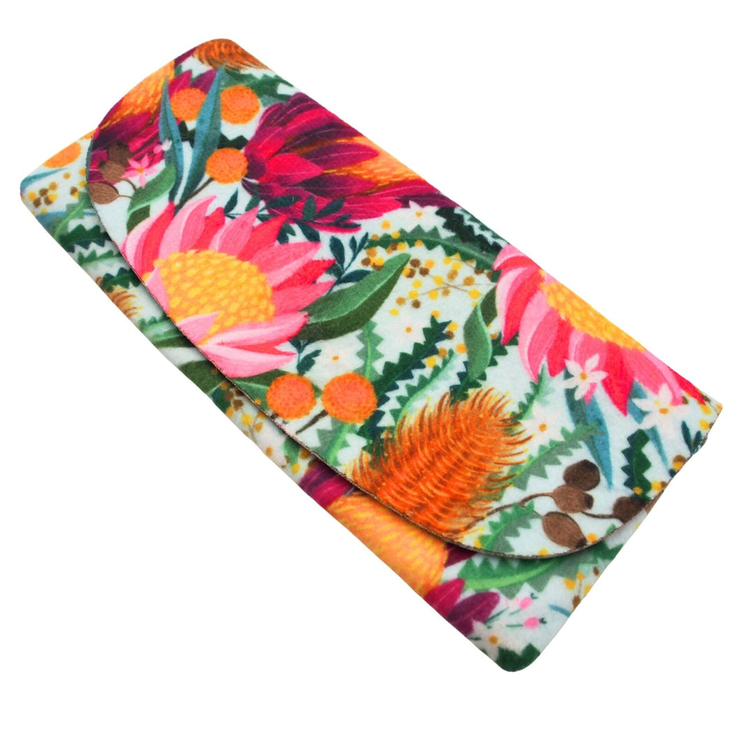Glasses Case - Velour Soft Case Bushland Botanicals