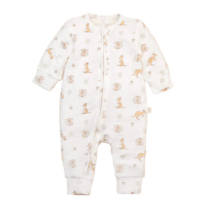 Growsuit Long Sleeve - Kangaroo & Koala : 00 3-6 Months