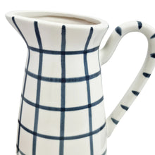 Load image into Gallery viewer, Jug - Check Navy 17.5x12.5x21.5cm
