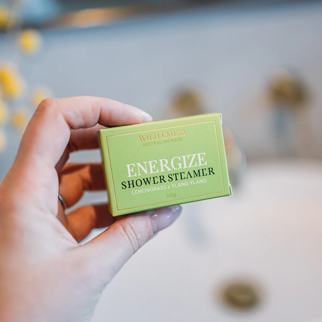 Wild Emery Shower Steamer - Energize : Lemongrass + Ylang Ylang