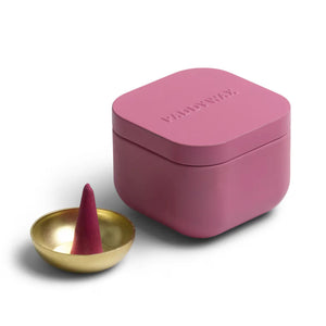 20 Incense Cones With Gold Holder - Pomelo Bay