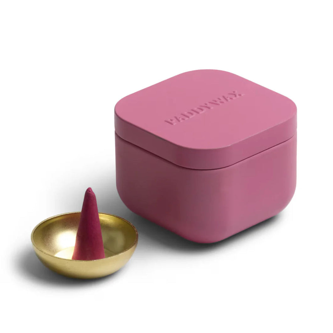 20 Incense Cones With Gold Holder - Pomelo Bay