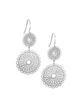 Load image into Gallery viewer, Earring - Double Lace Silver
