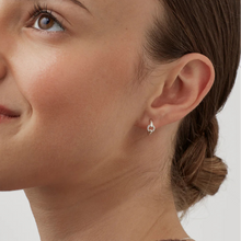 Load image into Gallery viewer, Estella Bartlett Earring - Silver Pave Circle Hoops
