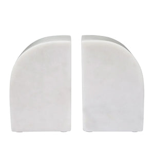 Marble Curved Book Ends (14.5x9.5x6cm)