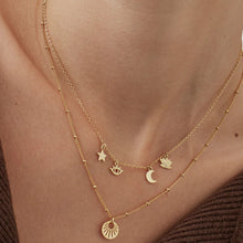 Load image into Gallery viewer, Estella Bartlett Necklace - Evil Eye Moon &amp; Stars Charm Necklace
