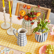 Load image into Gallery viewer, Jug - Check Navy 17.5x12.5x21.5cm
