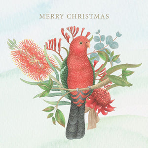 Charity Christmas Cards - CMRI Floral King Parrot