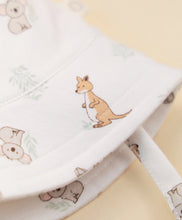 Load image into Gallery viewer, Sun Hat - Kangaroo &amp; Koala : SML 6-12 Months
