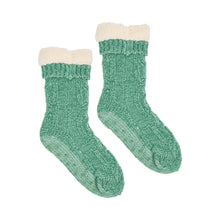 Load image into Gallery viewer, Chenille Lounge Socks - Sage Green
