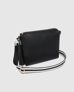 Daisy Crossbody Bag - Black Stripe