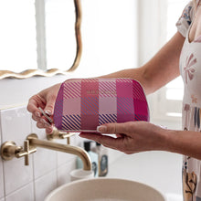 Load image into Gallery viewer, Cosmetic Bag - Pink Check
