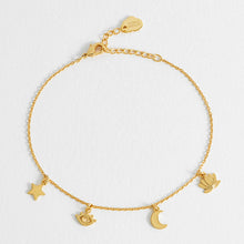 Load image into Gallery viewer, Estella Bartlett Bracelet - Evil Eye Moon &amp; Stars Charm Bracelet
